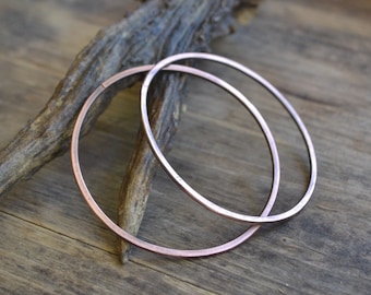 Hoops for tunnels, gauged hoops, 12 gauge hoops, 10 gauge hoops, copper hoops, hoops for stretched ears, basic gauged hoops, gauged hoops