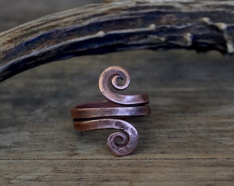 Viking ring, copper ring, viking jewelry, snake ring, men's rustic ring, viking outfit, rustic copper ring, viking inspired ring, viking