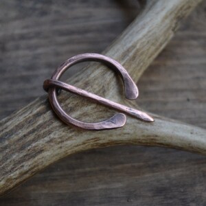 Shawl pin, shawl copper pin, penannular brooch, copper pin, Anglo-Saxon pin, AngloSaxon pin, small penannular shawl pin, small shawl pin image 5