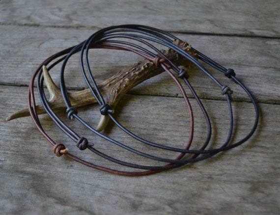 Leather cord necklace diy top