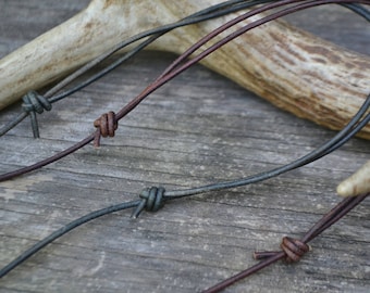 Adjustable leather necklace, adjustable leather cord, adjustable leather cord necklace, plain leather cord necklace, mens leather necklace