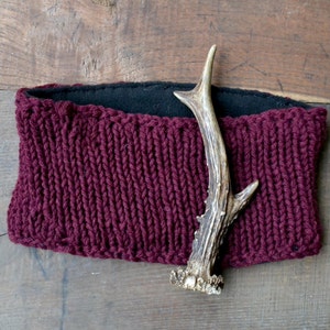 Knitted headband, Wool headband, oversized headband, worm headband, wool and fleece headband, women headband, ski headband