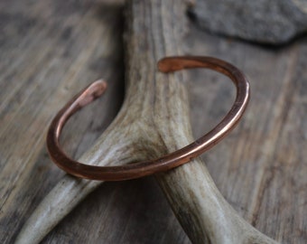 Women copper bracelet, solid copper bracelet, simple copper bracelet, hammered copper bracelet, copper jewelry, women's copper bracelet