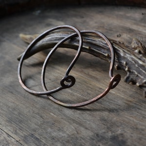 Large copper hoops for tunnel plugs, earrings for tunnels, earrings for tunnel plugs, ear weight, stretched ears earrings, large hoops