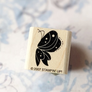 Unusual Butterfly Rubber Stamp Has the Insect in a Landed Resting Position, Moth or Butterfly Craft Stamp in New Deadstock Condition
