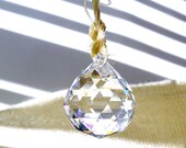 Rainbow Prisms, Crystal Prisms, Crystal Drops, Faceted Glass Chandelier Pendant, Faceted Teardrop, Rainbow Prism, 60 Carat Glass Diamond
