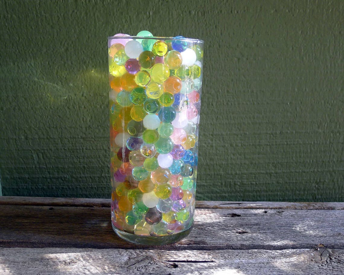 Water Crystal Gel Liquid Marbles Water Filled Balls Etsy