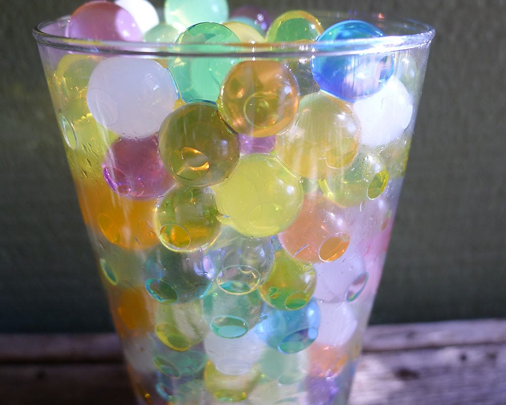 Water Crystal Gel Liquid Marbles Water Filled Balls Etsy