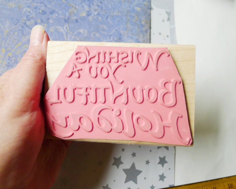 Decorative Display Wishing You a Bountiful Holiday Colorful Holiday Decoration Generic Holiday Rubber Stamp Thanksgiving Rubber Stamp