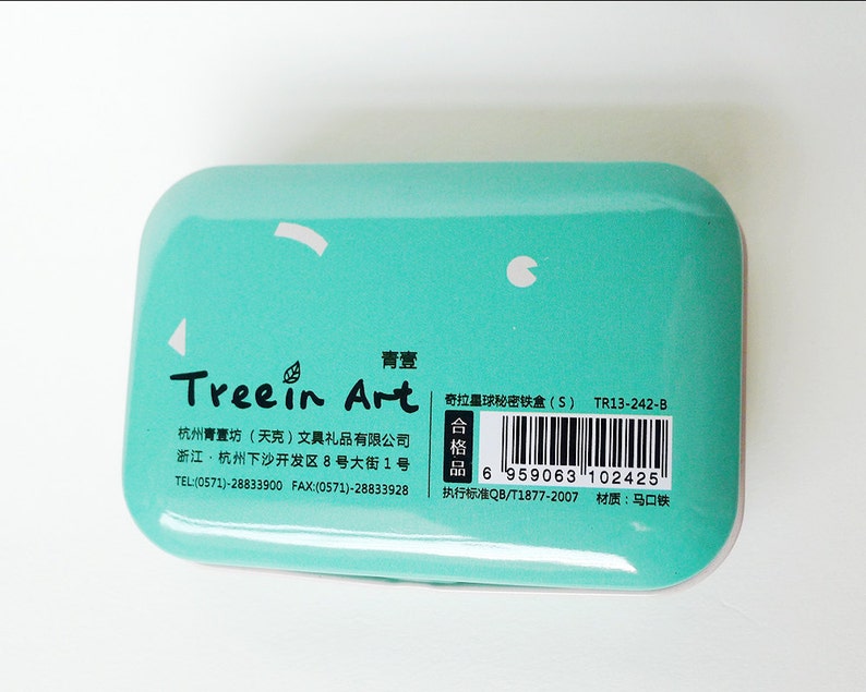Party Favors Alien Box Hinged Lid Kira Kira Cute Aliens Stash Box Welcome to KiraKira Metal Tin Box Water Color Case