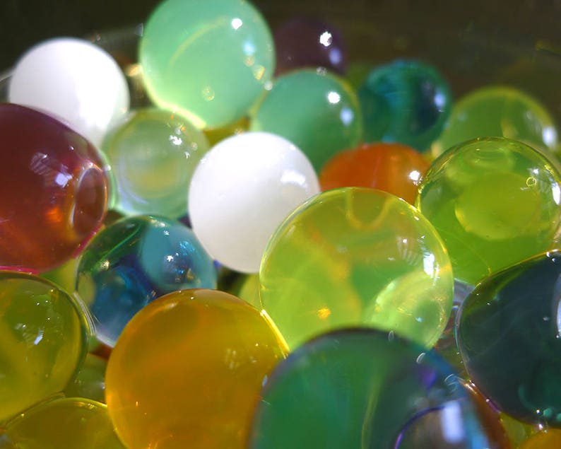 Water Crystal Gel Liquid Marbles Water Filled Balls Etsy