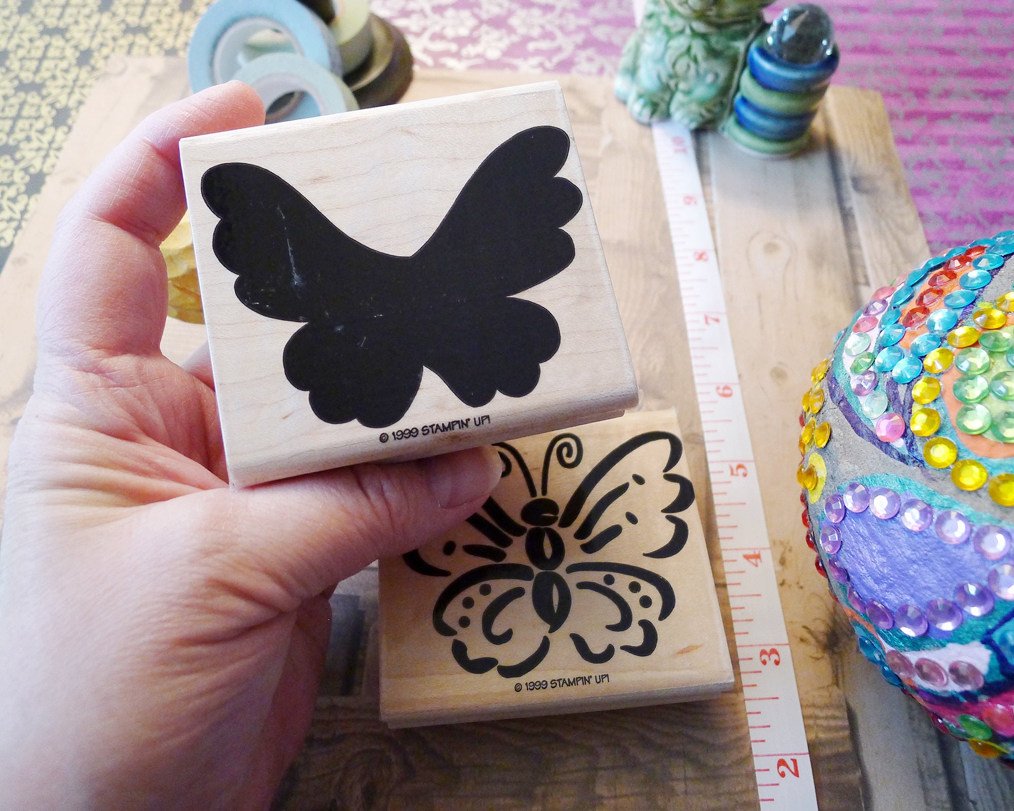 Download Butterfly Rubber Stamp Set is Positive Negative for ...