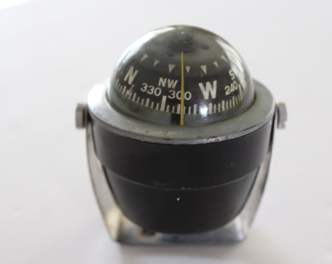 1950s AIRGUIDE Chicago USA Dash Mount Car Compass This Has the High