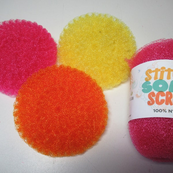 Fun Crocheted Textured Dish Scrubber / Scrubby / Scrubbie  PDF PATTERN DOWLOAD