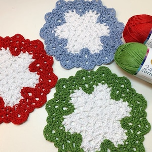 Holiday Snowflake Dishcloth Pattern