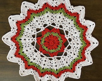 Crochet Festive Flower Doily Pattern Download