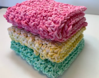 Easy Crochet Berry Stitch Dishcloth PDF Download Pattern