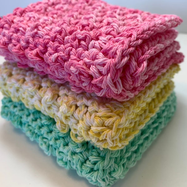 Easy Crochet Berry Stitch Dishcloth PDF Download Pattern