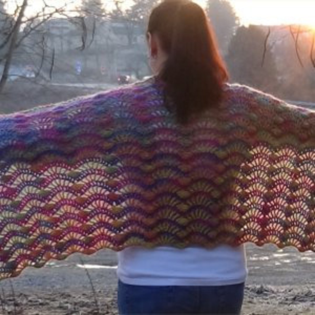 Crochet Pattern PDF for the Aurora Shawl - Beautiful Easy to Make Shawl ...