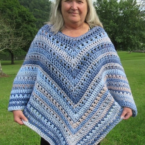 Big Hook Plus Size Poncho with information on smaller sizes PDF Download Pattern