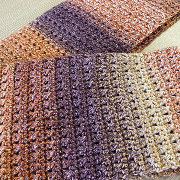 Modèle d'écharpe facile à crocheter Fall Trails à télécharger