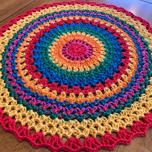 Crochet Rainbow Doily PDF Pattern