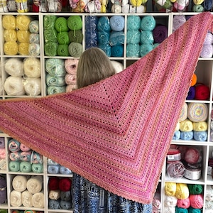 Easy Crochet Sunrise Shawl PDF Pattern Download