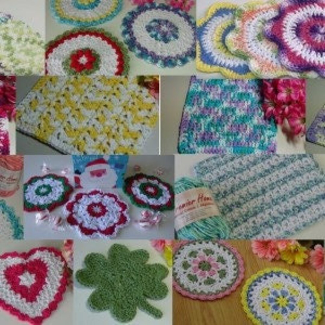 Dishcloth Bundle Pattern Pack - 17 Different Dishcloth Patterns - Etsy