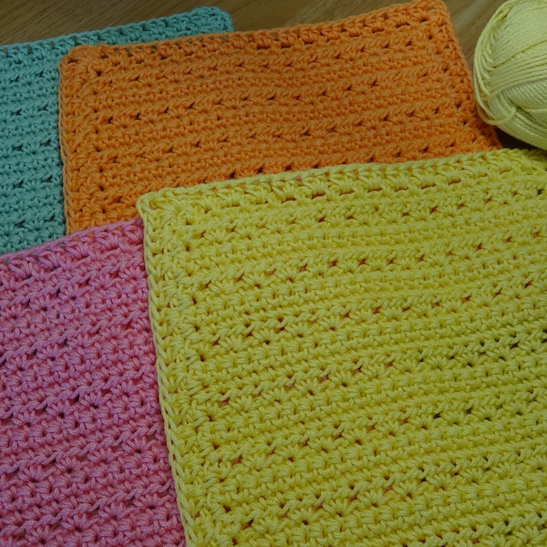 EASY CROCHET Grandma's Favorite Dishcloth PDF Pattern Download