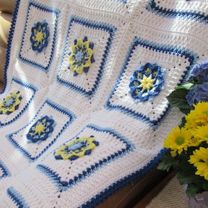 Crochet French Country Afghan PDF Pattern Download