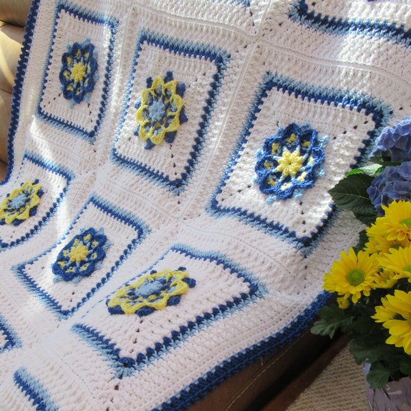 Crochet French Country Afghan PDF Pattern Download