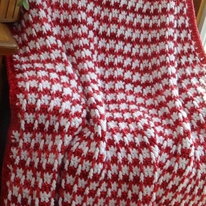 Crocheted Peppermint Stick Christmas Afghan Pattern Download