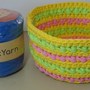 Crochet Colorful Basket, Easter Basket Pattern PDF