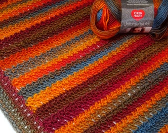 Quick and Easy Fall Sunrise Shawl Pattern PDF