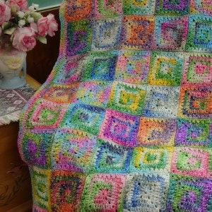 Crochet Watercolor Throw - Afghan - Blanket Pattern PDF