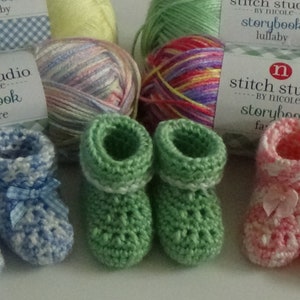 Easy Crocheted baby Booties