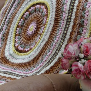 Flowers in the Sand Crochet Throw PDF Pattern Download