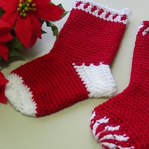 Crochet Plain or Fancy Christmas Stocking Pattern PDF