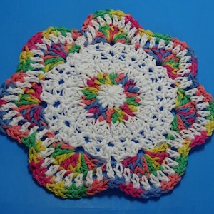 Crochet Lacey Scalloped Dishcloth PDF Pattern Download