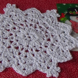 Crochet SNOWFLAKE Dishcloth Pattern Download