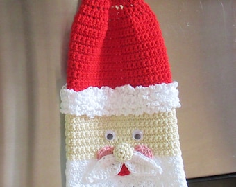 Crochet Santa Hanging Kitchen Towel  PDF PATTERN