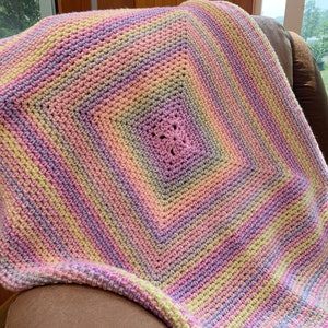 Easy Crochet Moss Stitch Baby Blanket PDF Pattern