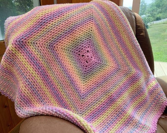 Easy Crochet Moss Stitch Baby Blanket PDF Pattern