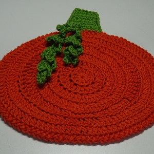 Crochet Pumpkin Potholder PDF Pattern