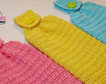 Easy Crochet Hanging Kitchen Towel  Pattern PDF