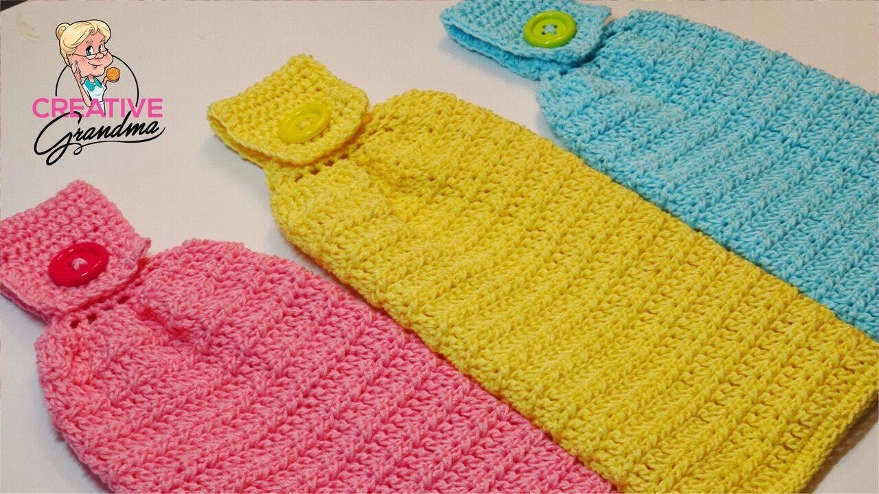 Easy Crochet Hanging Kitchen Towel  Pattern PDF