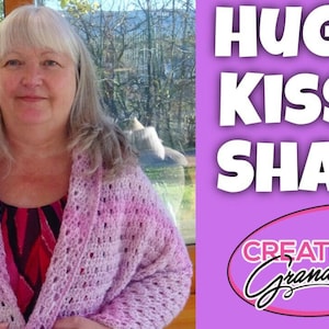 Crochet Pattern PDF Hugs and Kisses Shawl - Quick and easy Shawl Pattern.  Great for chilly fall days. crochet Pattern PDF