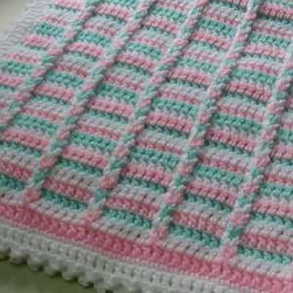Easy Crochet Baby's First Christmas Afghan / Blanket PATTERN Pdf