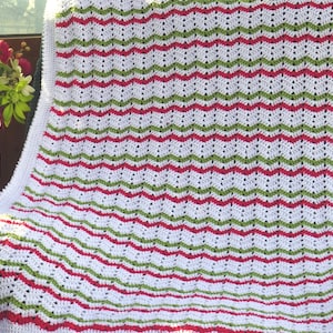 Easy Crochet Holiday Baby Afghan / Modello di coperta PDF