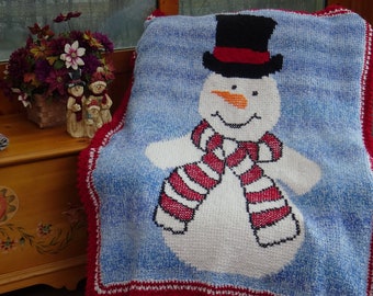 Crocheted Snowman Holiday Afghan Pattern Download